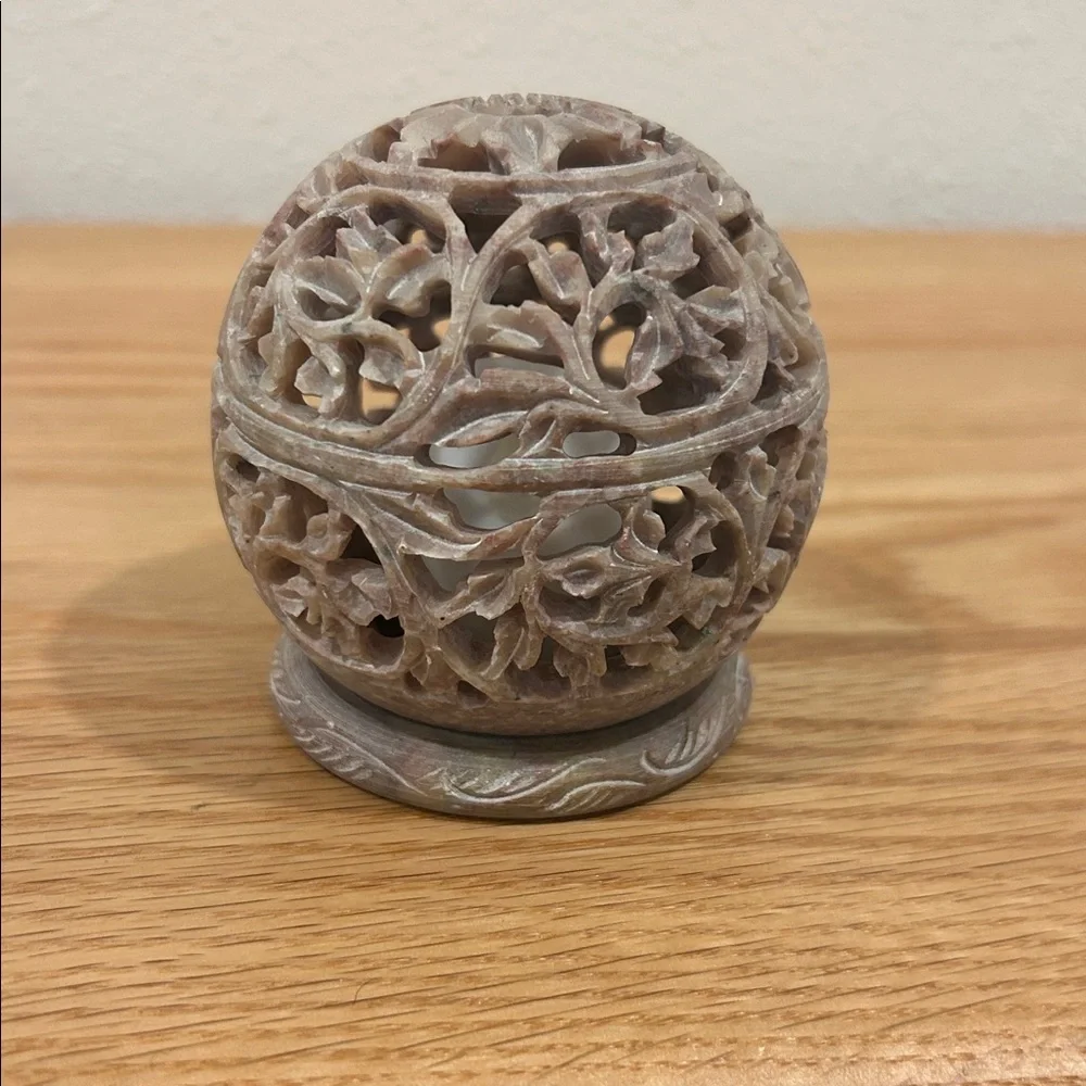 Gorgeous Marble Stone Lattice Tealight Votive Candle Holder
